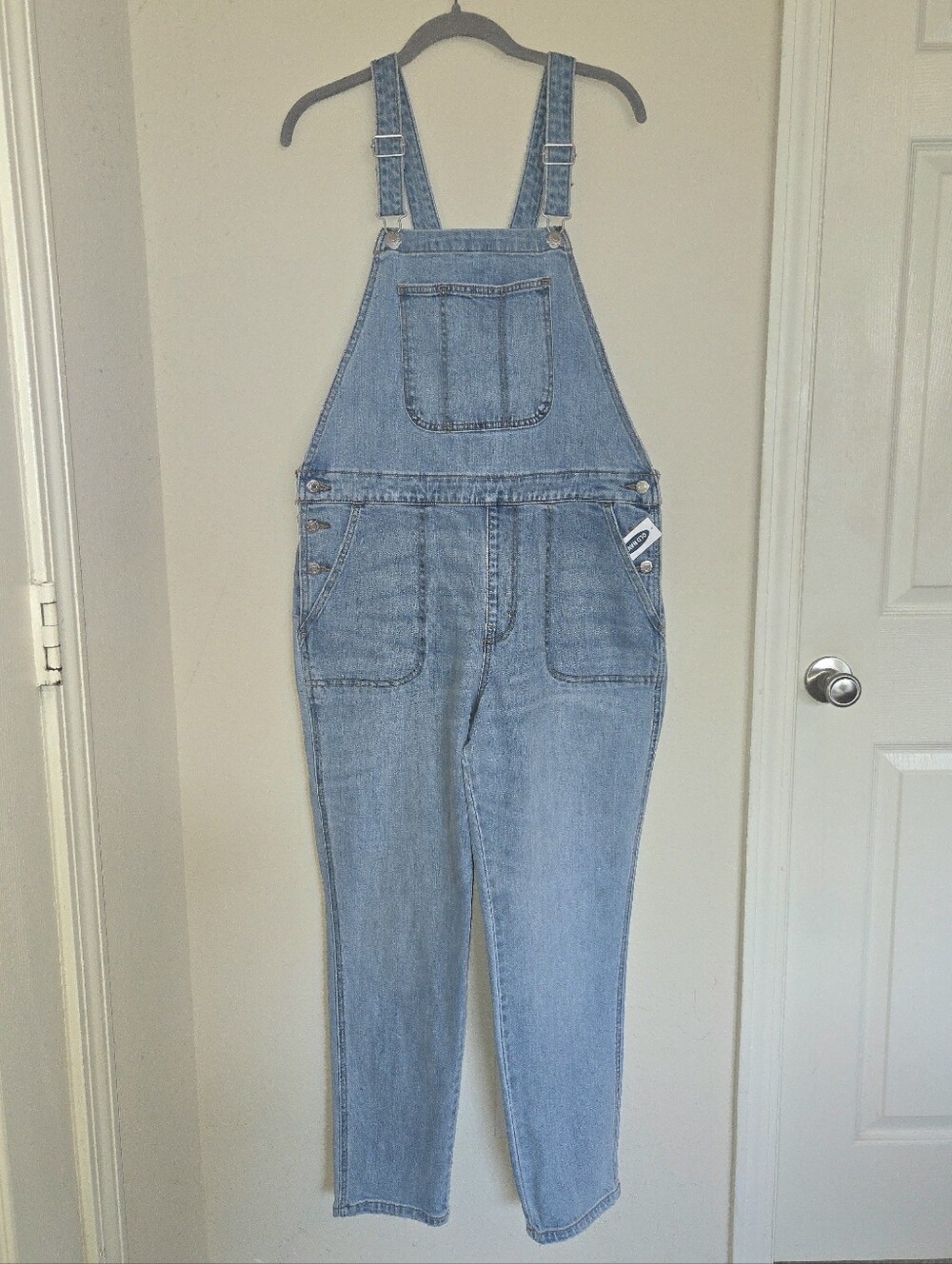 NEW Old Navy Light Blue Denim Women's Overalls Sz 14